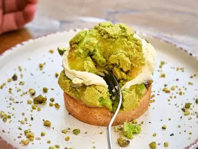 Postre de pistacho.