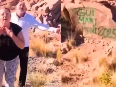 Piedras vandalizadas en Potrerillos: los turistas podr�an pagar hasta $24 millones