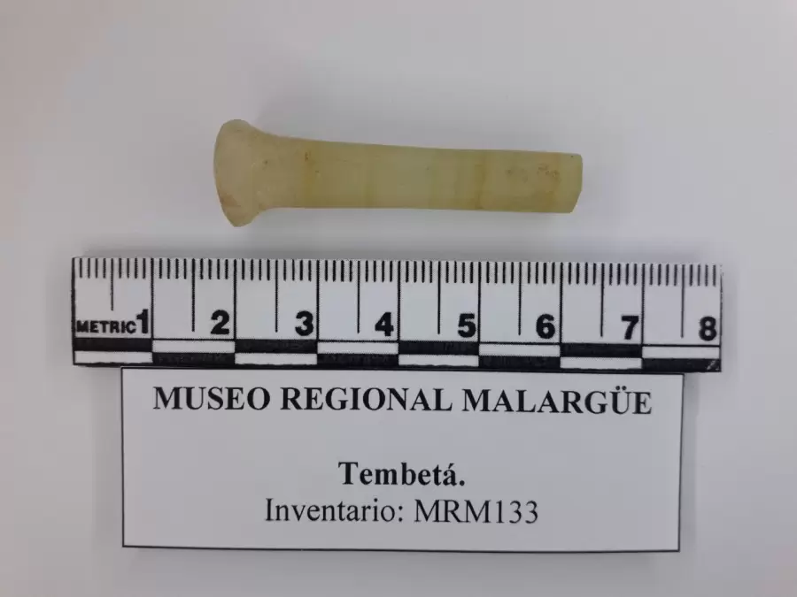 Tembet� cil�ndrico. Museo regional Jorge Luna. Malarg�e.