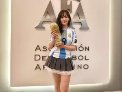 La joven visit� el predio de la AFA