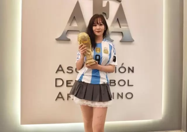 La joven visit� el predio de la AFA