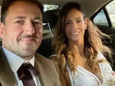 Julieta Silva y su marido, con quien contrajo matrimonio en 2022.