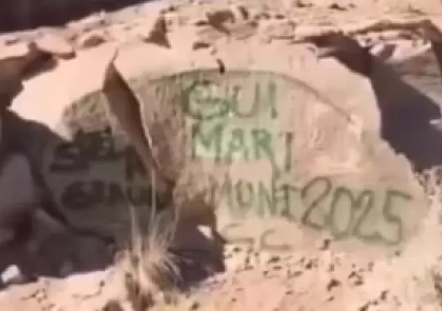 Se trata de cinco turistas que pintaron piedras en el Dique Potrerillos y fueron filmados en un video que se hizo viral.
