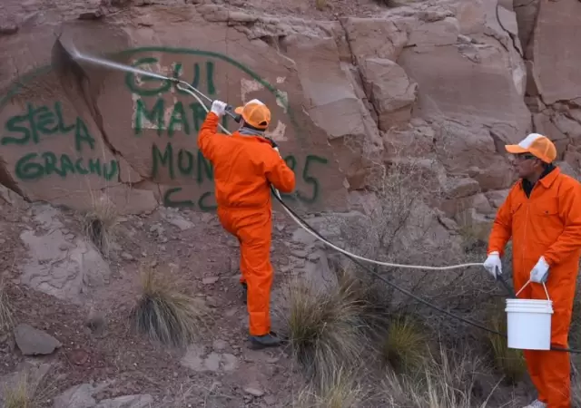 Quitaron los nombres de las piedras situadas al costado de la Ruta 7.