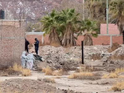 El lugar donde fue hallado el cuerpo en Las Heras.