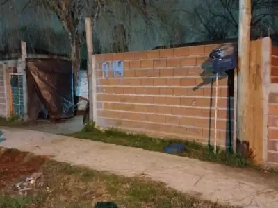 El frente de la vivienda del hecho tr�gico