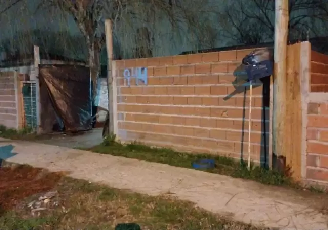 El frente de la vivienda del hecho tr�gico