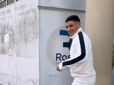 Maxi Salas sale de realizarse los estudios en el Centro Rossi para saber la gravedad de su lesi�n/ Fuente: X