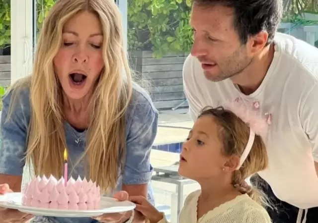 Cris Morena y Tom�s Yankelevich en el cumple de Mila.