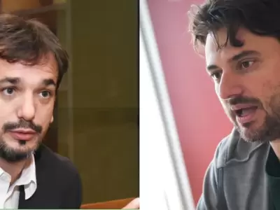 Sebasti�n Galmarini, cu�ado de Sergio Massa, y Juan Grabois.