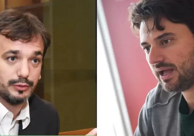 Sebasti�n Galmarini, cu�ado de Sergio Massa, y Juan Grabois.