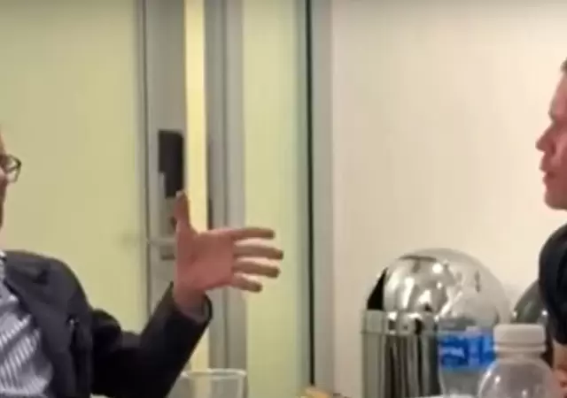 El canal C5N difundi� el video de una reuni�n privada entre C�neo Libarona y Tim Ballard.