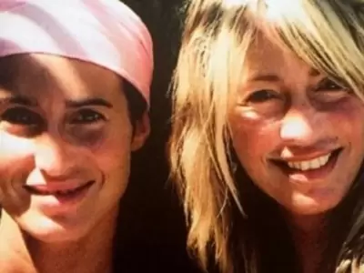 Cris Morena junto con su hija Romina Yan/ Foto de Archivo