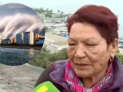 Video viral: llev� a su nieto a la playa para que viera su primer tsunami