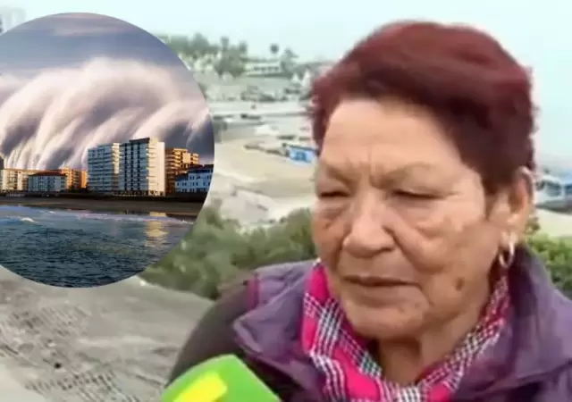 Video viral: llev� a su nieto a la playa para que viera su primer tsunami