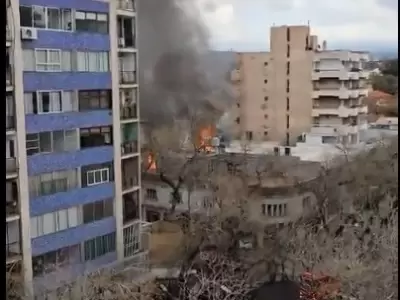 Incendio en pleno centro: Col�n y 25 de Mayo, esquina complicada.