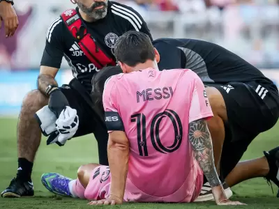 Leo Messi y una lesi�n que preocupa