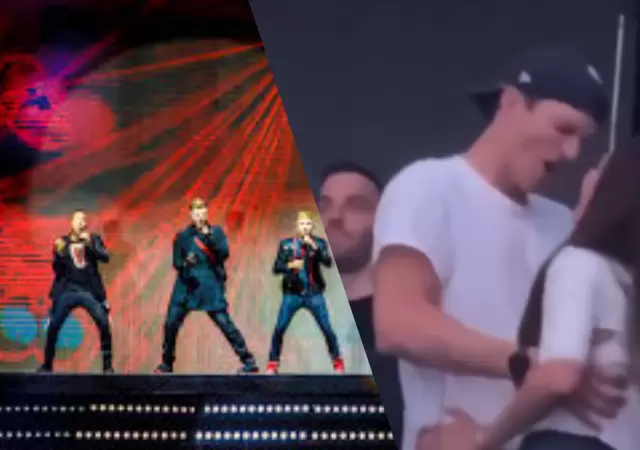 La cita rom�ntica de Ashton Kutcher y Mila Kunis en el show de los Backstreet Boys.