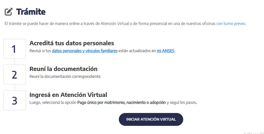 Todos los pasos para gestionar el pago �nico de nacimiento de ANSES