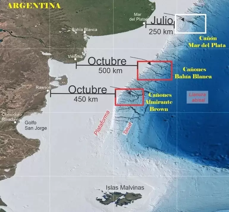 El CONICET continuar� la expedici�n cient�fica en el Mar Argentino investigando los ca�ones submarinos en R�o Negro y Chubut