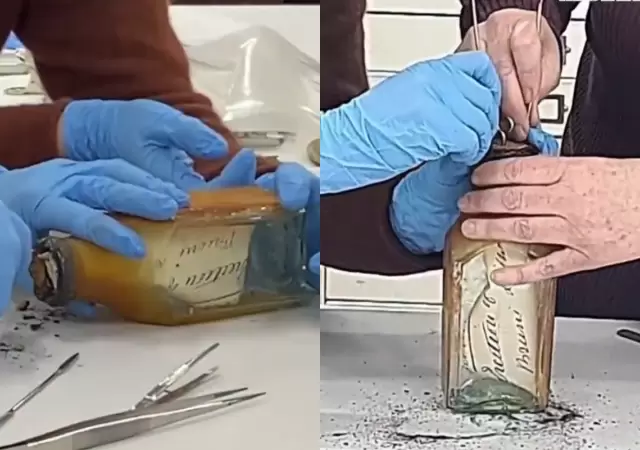 Pintor encuentra mensaje en botella de 122 a�os en uno de los faros m�s antiguos de Australia.