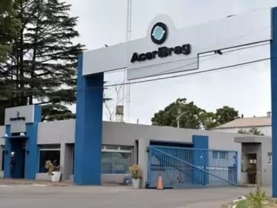 Frente de la planta de Acerbrag sobre la ruta nacional 5, en Bragado, en el interior de la provincia de Buenos Aires.