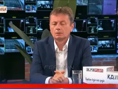 El momento en que el ministro serbio sufri� un ACV en vivo.