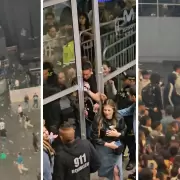 El show de Damas Gratis termin� en una batalla campal en el Movistar Arena