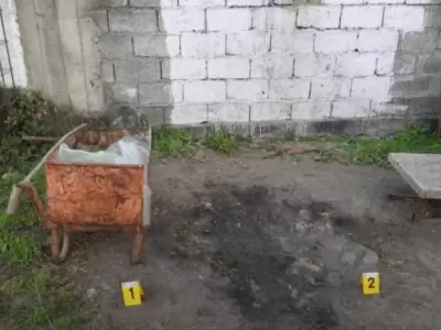 El patio de la casa del horror, donde ya encontraron pruebas que ser�an contundentes contra Jurado. (Foto: web)