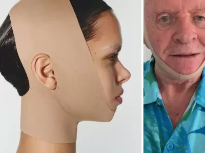 La faja facial fue dise�ada para moldear la mand�bula y los p�mulos.