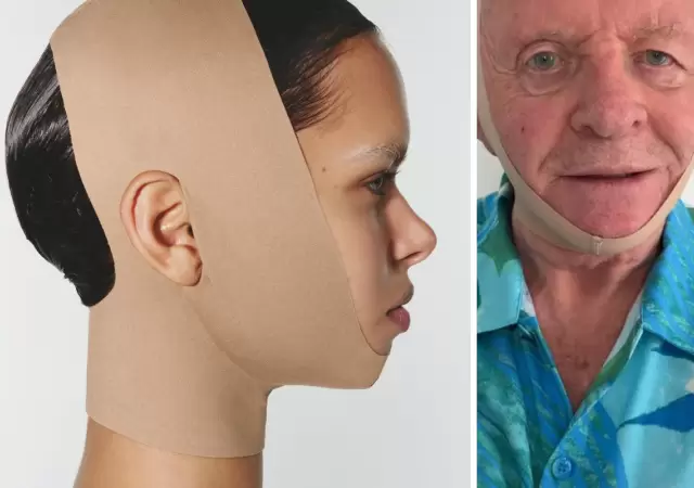 La faja facial fue dise�ada para moldear la mand�bula y los p�mulos.