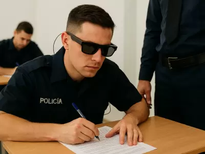 Polic�a us� lentes esp�a para copiar.