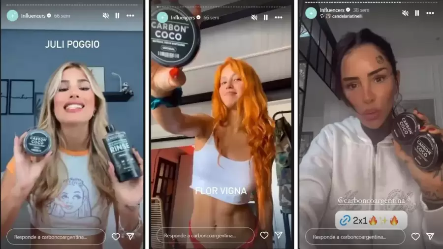 Influencers con dientes blancos. El producto no va m�s.