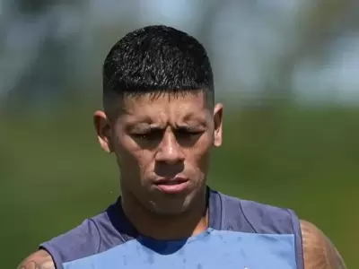 Marcos Rojo tuvo su primer entrenamiento en Racing Club