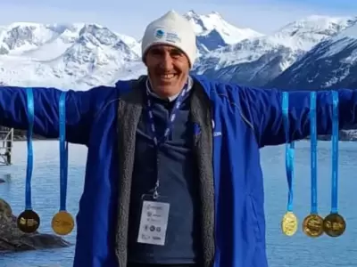 Dar�o Silva, el mendocino que brill� en el Mundial de nataci�n.