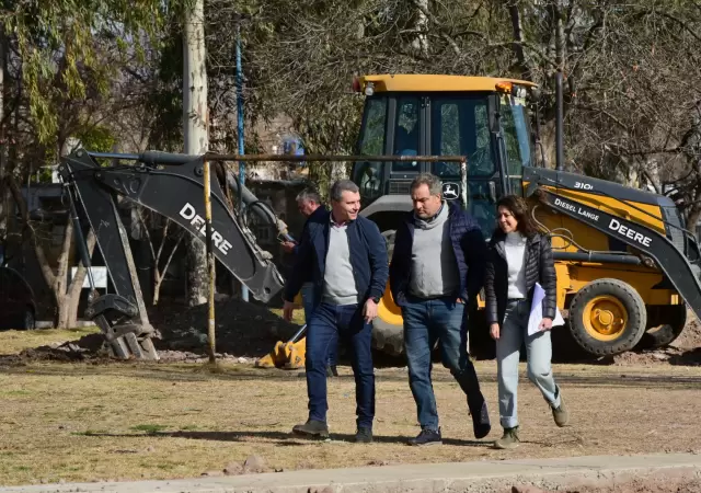 El intendente Diego Costarelli junto al secretario de Ambiente, Obras y Servicios P�blicos, Dar�o Falcone.