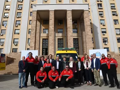 Presentaci�n de ambulancias./