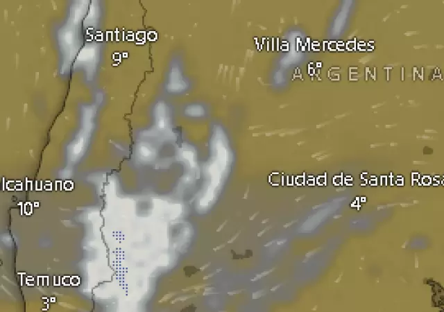 Mendoza bajo la influencia del frente fr�o que ingres� al continente ayer mi�rcoles 13 de agosto.