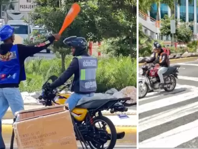 Influencer corrige a motociclistas imprudentes con humor y un bate en TikTok.