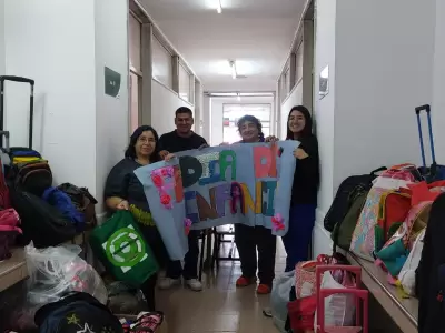 Donacion de mochilas.