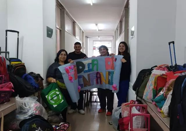 Donacion de mochilas.