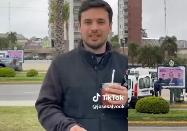 Fuerza Patria denunci� que en 9 minutos taparon un cartel con propaganda del intendente Julio Zamora.