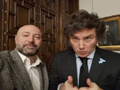 Diego Spagnuolo junto a Javier Milei