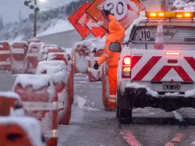 El temporal de nieve alta monta�a Mendoza obligo al cierre del T�nel Internacional Cristo Redentor ayer mi�rcoles 20 de agosto.
