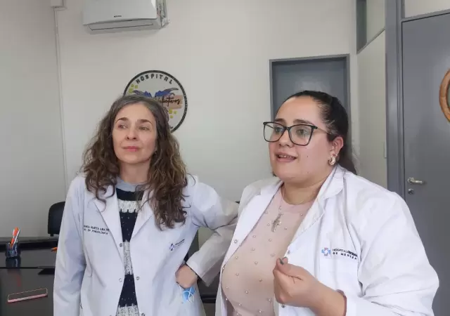 Mar�a Marta Abate y Gisel S�nchez.