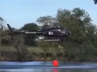 Helic�ptero bombero/ Fuente: Captura de pantalla