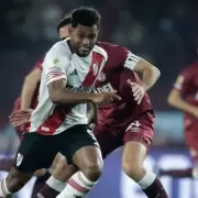 Lan�s rescat� un empate sobre la hora ante River en La Fortaleza