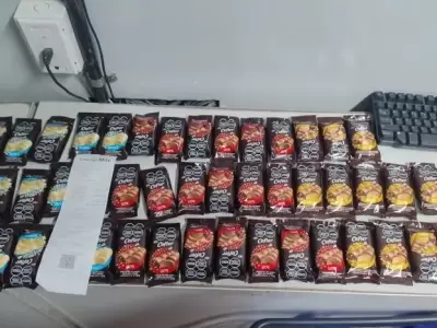 Los chocolates que quiso llevarse sin pagar/ Fuente: Tiempo de San Juan