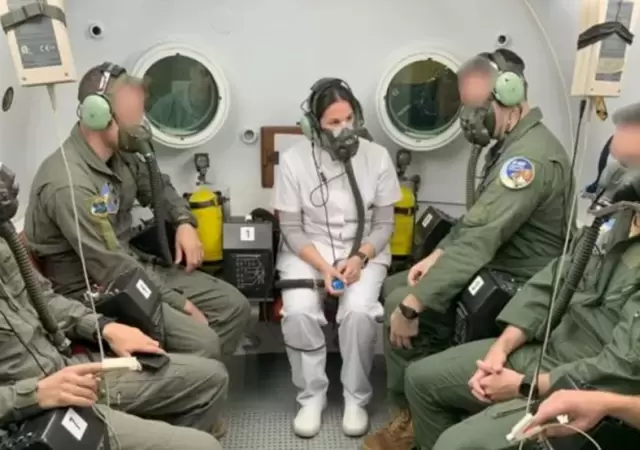 Los enviados de la Fuerza A�rea entrenando