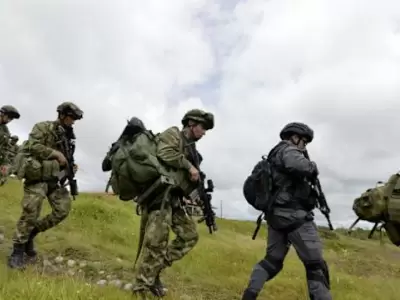 La unidad militar fue sorprendida despu�s de imponerse en un combate sobre la guerrilla.